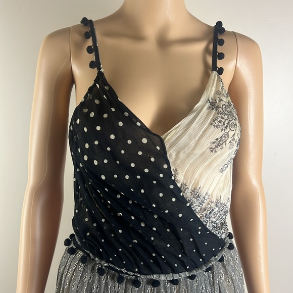 Vintage Fuzzi Sheer Tiered Fairy Whimsigoth Multipatterned Dress - Picture 3 of 8